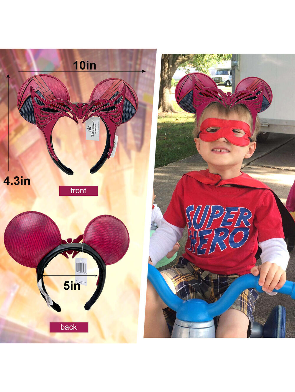 Marvel Scarlet Witch Minnie Ears Headband Ears Wanda Maximoff - Picture 4 of 7